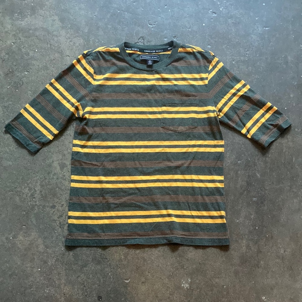 Hawkings McGill striped 3/4 sleeve tee